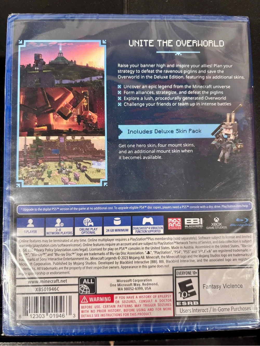 Sony PS4 Minecraft Legends Deluxe Edition Blue Case